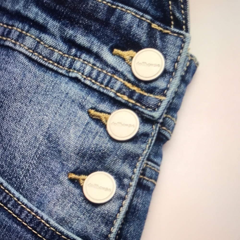 NWT Dollhouse Shortalls Denim Jean Shorts Sz 8 - Picture 4 of 14
